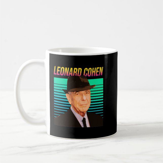 Mug Leonard Cohen Retro Portrait (Gauche)