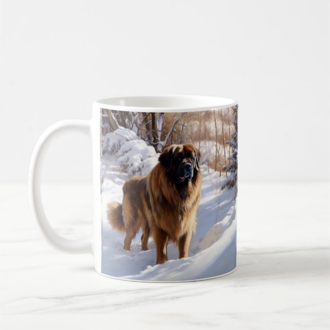 Mug Leonberger Laissez-le neiger Noël (Gauche)