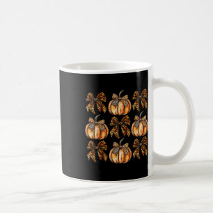 Mug Leopard Coquette Bow Citrouille Thanksgiving Autom