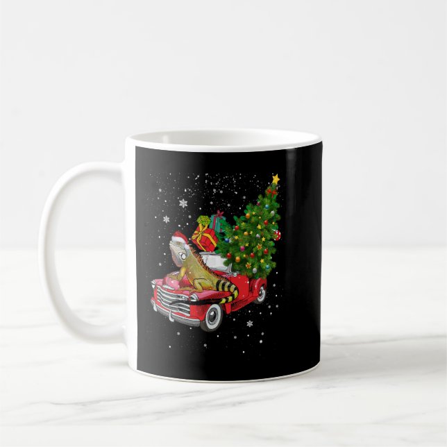 Mug leopard gecko Ride Camion rouge Pajama de Noël  (Gauche)