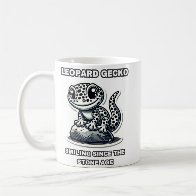 Mug Leopard Gecko souriant depuis l'âge de pierre (Gauche)