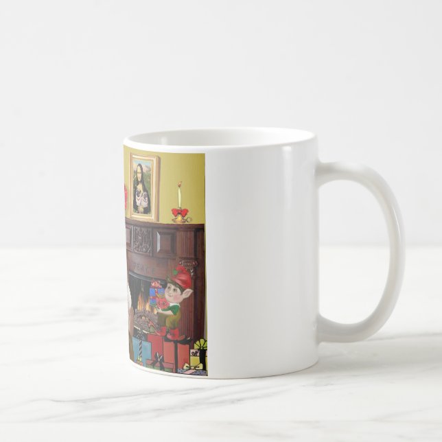 Mug Les 2 Pug de Santa (m+f) (Droite)