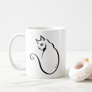Mug Les 5 lignes tirées par la main élégantes doubl