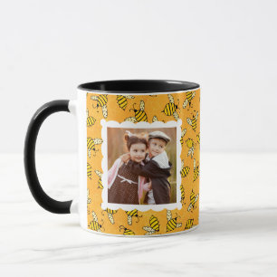Mug Les abeilles jaunes avec la photo de leur mère