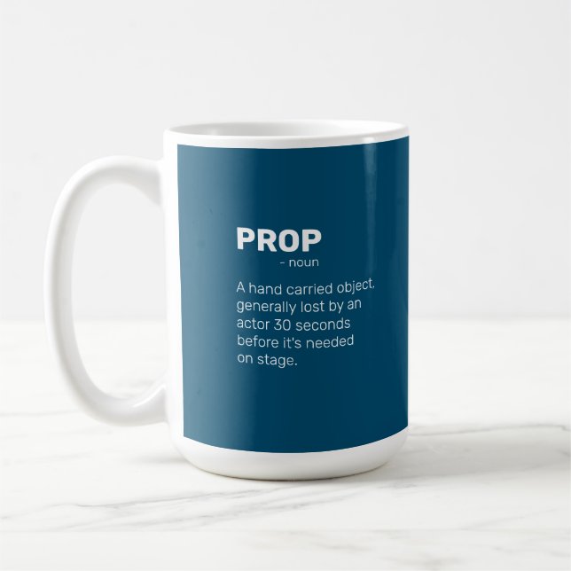 Mug Les amateurs de théâtre Définition de "Prop" (Gauche)