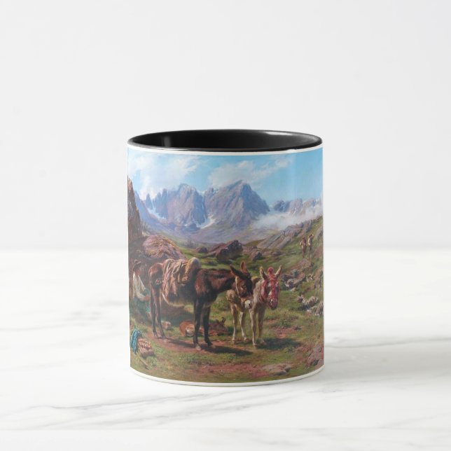 Mug Les ânes dans les Pyrénées (Rosa Bonheur) (Centre)