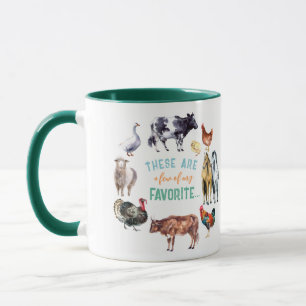 Mug Les animaux de ferme Voici quelques-uns de mes aqu