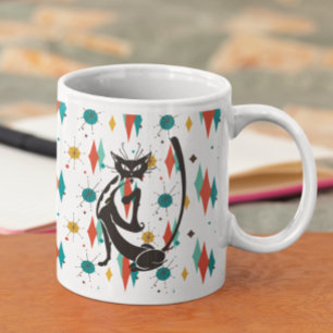 Mug Les années 50 moderne du milieu du siècle - Chat C