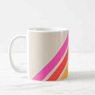 Mug Les années 70 coloré 80s Retro Stripes