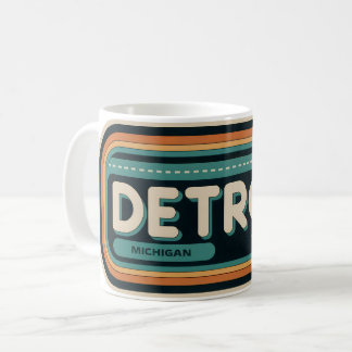 Mug les années 70 Retro Detroit Michigan Vintage