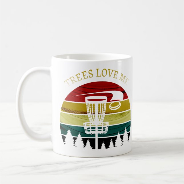 Mug Les arbres m'aiment - Drôle disque golf (Gauche)