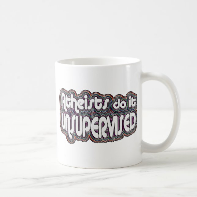 Mug Les athées le font non surveillé (Droite)