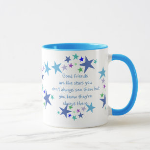 Mug Les bons amis sont comme Stars Citation