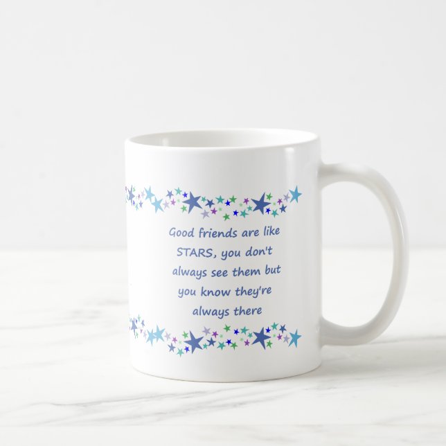Mug Les bons amis sont comme Stars Citation amusante (Droite)
