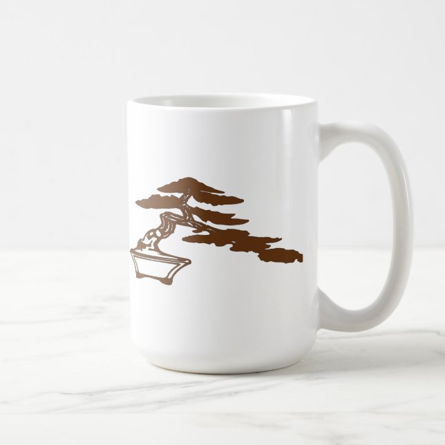 Mug Les bonsaïs silhouettent dans le style de (Droite)