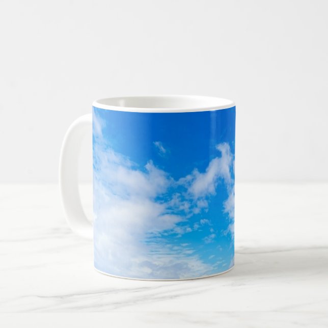 Mug Les cadeaux Motifs de Blue Sky Clouds (Devant gauche)