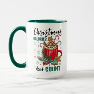 Mug Les calories de Noël ne comptent pas les mignonnes