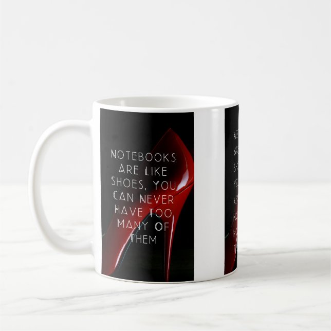 Mug Les Carnets de talon rouge sont comme des chaussur (Gauche)