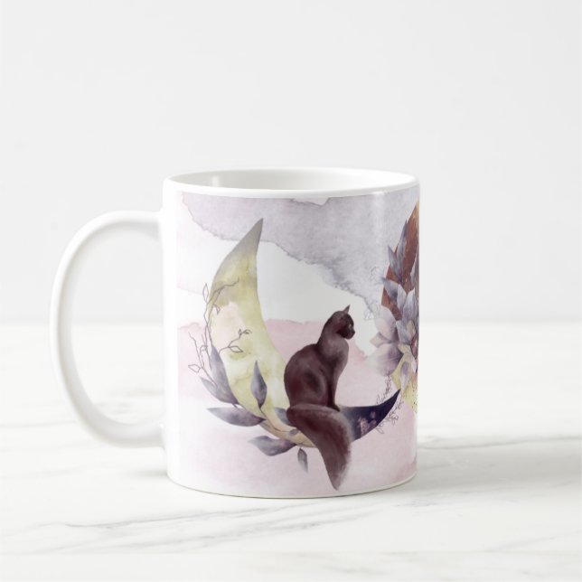 Mug Les chats magiques adorent la lune (Gauche)