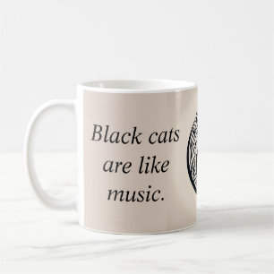 Mug Les chats noirs sont comme une carte de musique