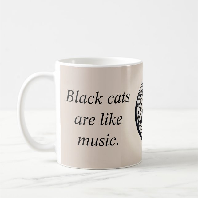 Mug Les chats noirs sont comme une carte de musique (Gauche)