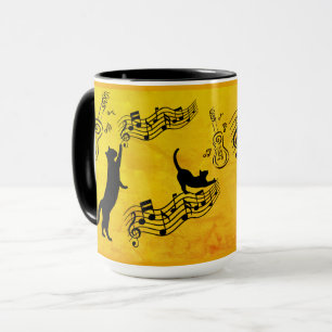 Mug Les chats sont comme la musique : les partitions e