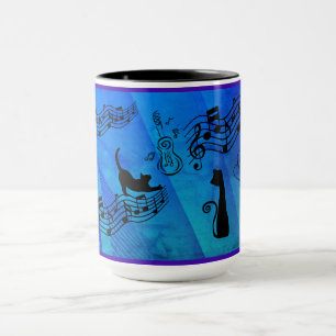 Mug Les chats sont comme la musique : partitions et gu