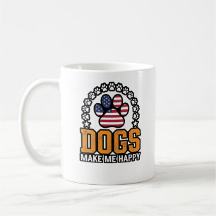Mug Les chiens me rendent heureux Chemise vintage à pa