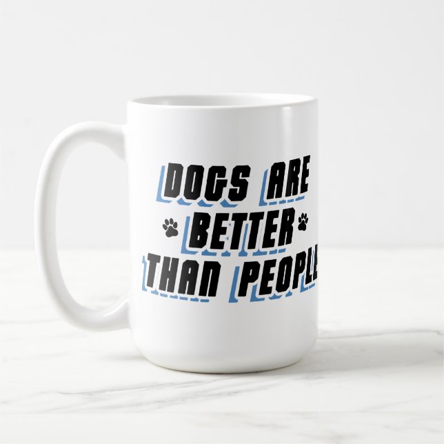 Mug Les Chiens Sont Meilleurs [Blk/Blu] (Gauche)