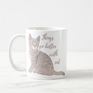 Mug Les choses vont mieux avec l'oreiller à lancer T-s