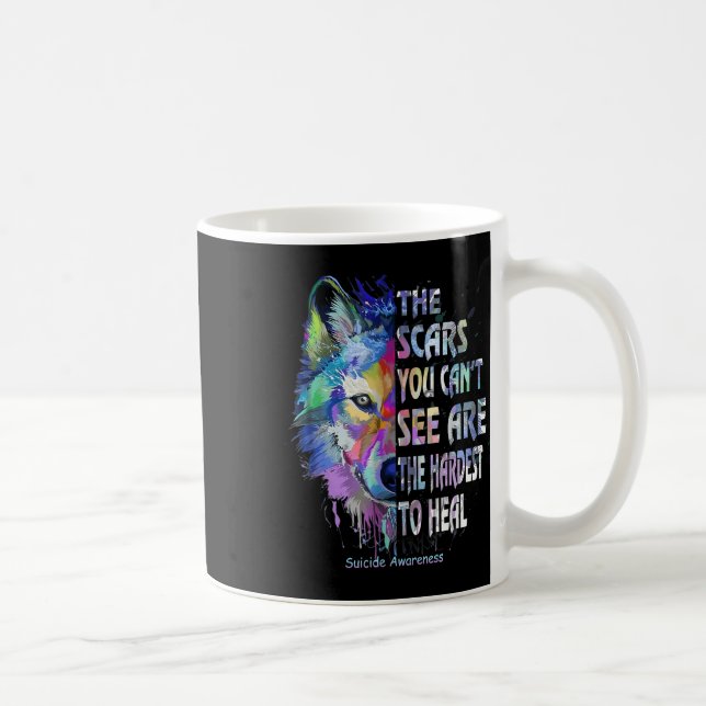Mug Les cicatrices que vous ne pouvez pas voir sont le (Droite)