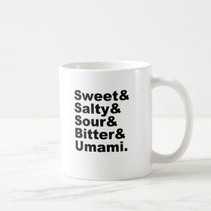 Mug Les cinq amers et Umami aigres salés doux des
