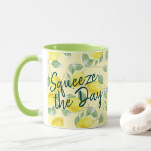 Mug Les citrons d'aquarelle serrent le jour