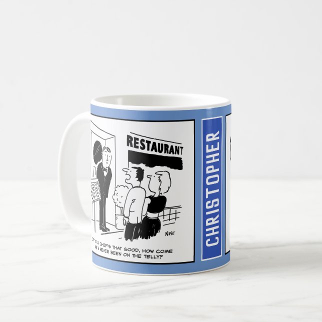 Mug Les clients d'un Restaurant se renseignent sur Che (Devant gauche)