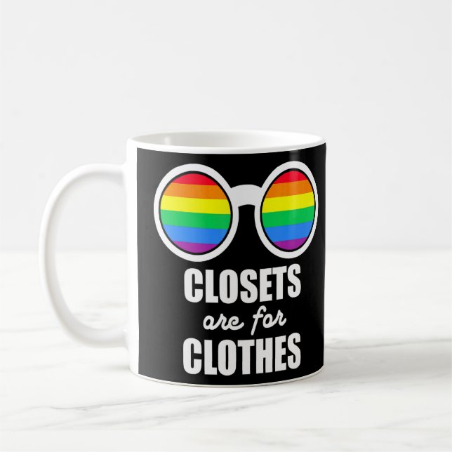 Mug Les Closets LGBT Pride Sont Pour Les Vêtements Rai (Gauche)
