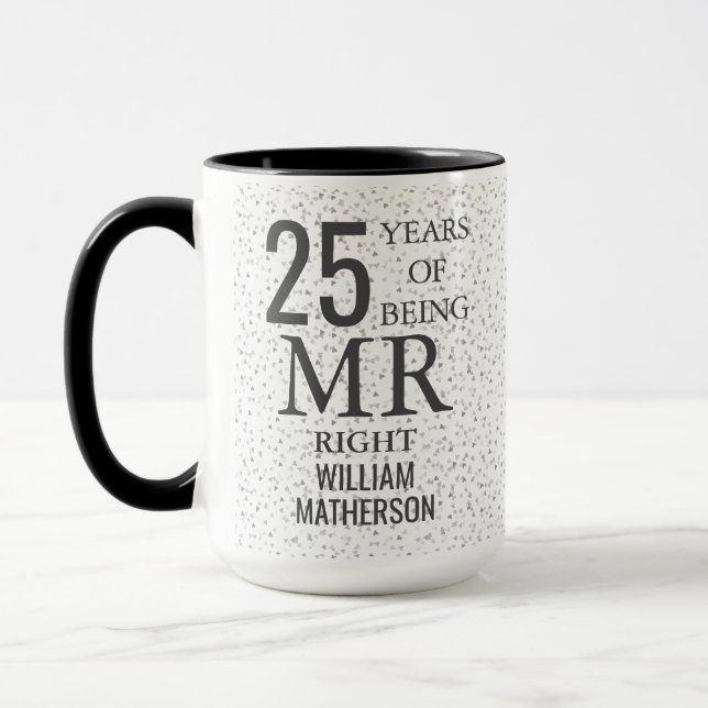 Mug Les Coeurs d'argent du 25e anniversaire de M. Righ (Gauche)