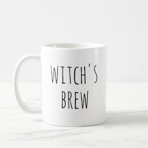 Mug Les cuisines brassent. Fête d'Halloween noir et bl