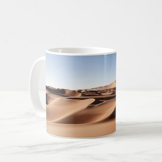 Mug Les déserts | Dunes de sable des Émirats arabes un (Devant gauche)