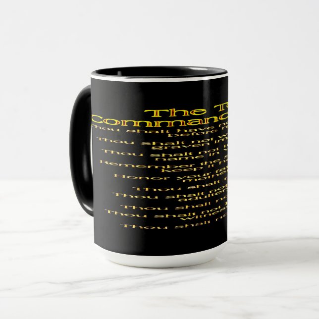 Mug Les dix commandements 01 (Devant gauche)