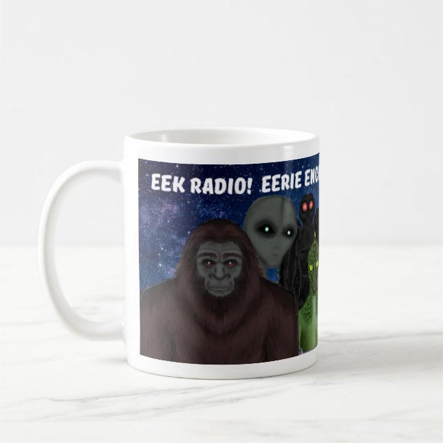 Mug Les EEK transmettent par radio, alien, fantôme, (Gauche)