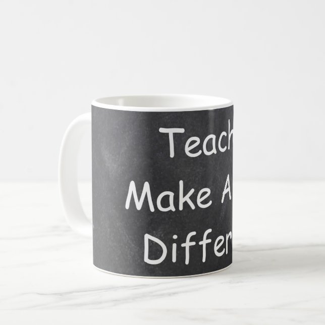 Mug Les enseignants font la différence Chalkboard idée (Devant gauche)