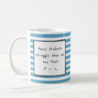 Mug Les étudiants luttent avec le nombre complexe Bleu