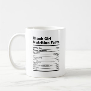 Mug Les faits nutritionnels de la fille noire