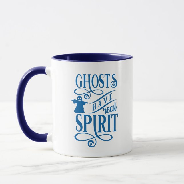 Mug Les fantômes ont un vrai esprit bleu et blanc Hall (Gauche)
