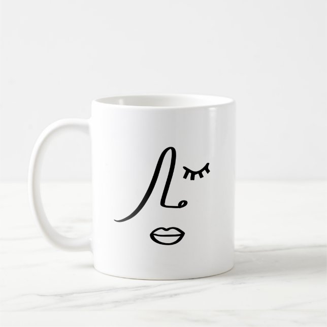 Mug Les Femmes Abstraites Modernes Face À Un Design D' (Gauche)