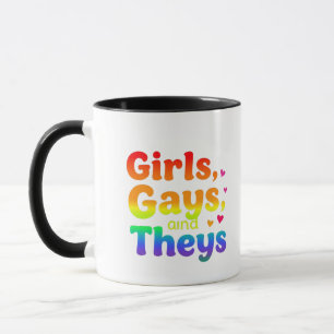 Mug Les filles, les gays, et ils sont LGBT Pride Mois