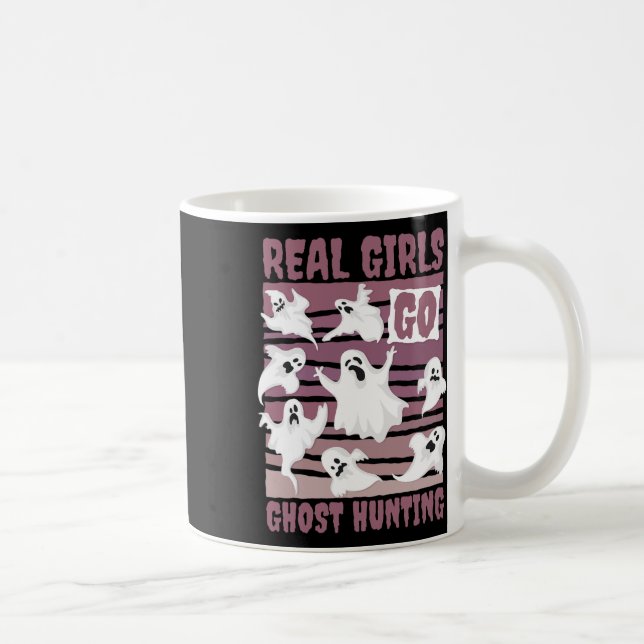Mug Les Filles Vraies Allez Chasse Fantôme Mignonne Fa (Droite)