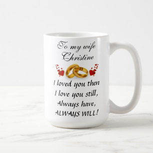 Mug Les fleurs, grand coeur et ajoutent le message