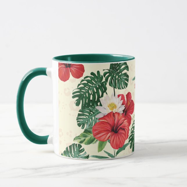 Mug Les fleurs tropicales du Lotus Blanc (Gauche)