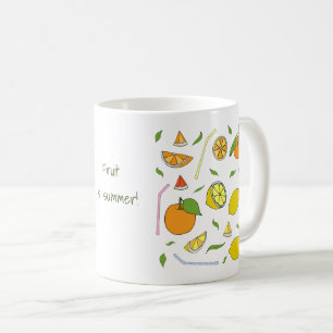 Mug Les fruits sont l'été Minimaliste Mignon